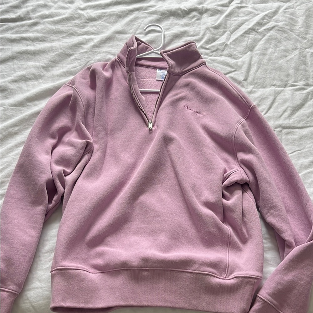 Women's Pink Half-Zip Sweater
